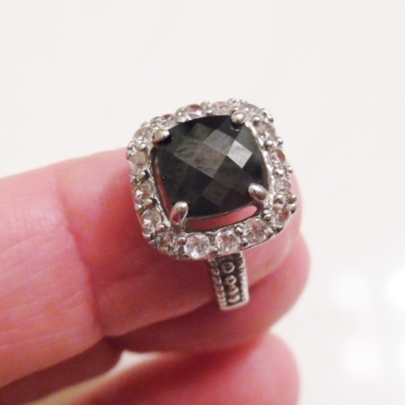 fashion jewelry Jewelry - Albion Black Onyx Cz accent ring Sz 7